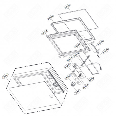 MODULO DI VISUALIZZAZIONE CON RIFERIMENTO 16871S FORNI A MICROONDE - EBR81500927