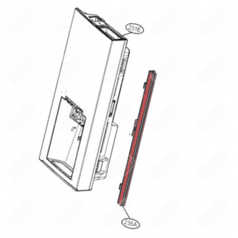 PIASTRA ANTERIORE (RIFERIMENTO 235A) FRIGORIFERO, CONGELATORE - AGU75188620
