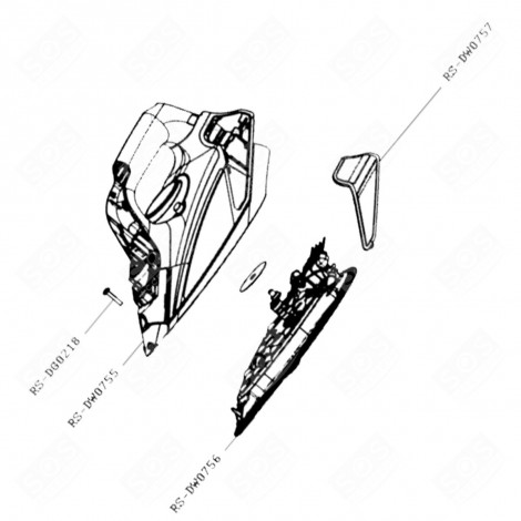 MANIGLIA (CODICE RS-DW0755) FERRO DA STIRO, FERRO A VAPORE - RS-DW0755