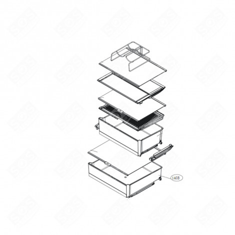 CONTENITORE VERDURE CODICE 140B FRIGORIFERO, CONGELATORE - AJP76134802