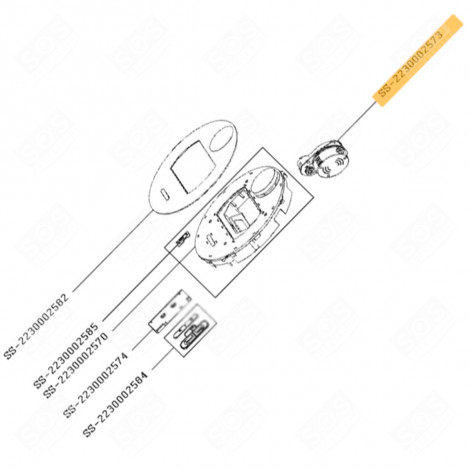 TRASMETTITORE LASER CON CINGHIA (CODICE N. SS-2230002573) ROBOT ASPIRAPOLVERI AUTONOMI - SS-2230002573, SS2230002573