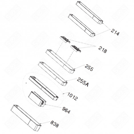 BALCONCINO / MENSOLA PORTABOTTIGLIE (CODICE N°255) FRIGORIFERO, CONGELATORE - 4943400100