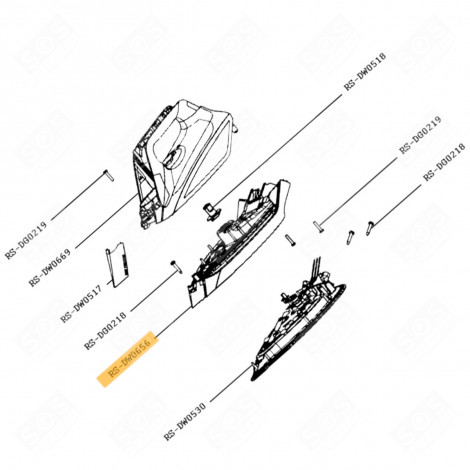 BASE DELLA MANIGLIA (CODICE RS-DW0656) FERRO DA STIRO, FERRO A VAPORE - RS-DW0656, RSDW0656