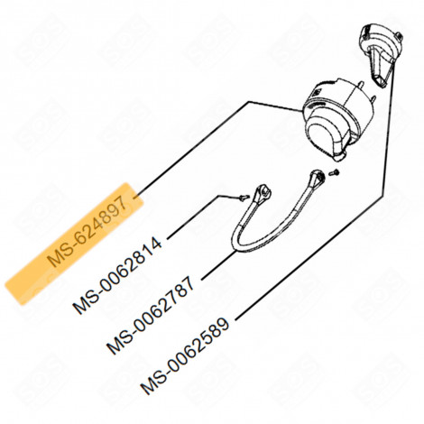 RACCORDO UGELLO (RIFERIMENTO MS-624897) NESPRESSO PIXIE MACCHINA DA CAFFÃ, CAFFETTIERA - MS-624897, MS624897