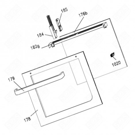 VETRO ESTERNO (INDICAZIONE N°178) 593X467 MM FORNI, FORNELLI ELETTRICI E A GAS - 42837935