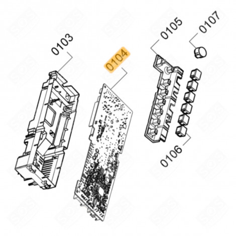 SCHEDA ELETTRONICA PROGRAMMATA ORIGINALE (CODICE N°104) LAVATRICE - 12022389