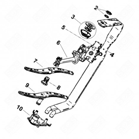 TUBO ASCENDENTE (RIFERIMENTO N°4) LAVASTOVIGLIE - 488000387777, C00387777 