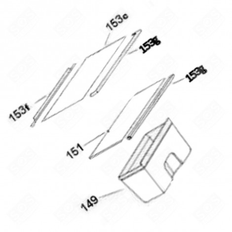 MENSOLA PER CASSETTO VERDURA (RIFERIMENTO N°151) FRIGORIFERO, CONGELATORE - 49123216