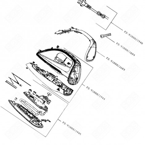 SUOLA COMPLETA (CODICE N°FS-9100021945) FERRO DA STIRO, FERRO A VAPORE - FS-9100021945, FS-9100021934