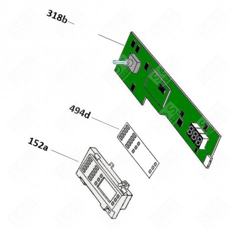 SCHEDA ELETTRONICA PROGRAMMATA (CODICE 318B) ASCIUGATRICE - 49045034