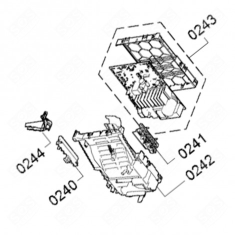 SCHEDA ELETTRONICA DI POTENZA PROGRAMMATA ORIGINALE (CODICE N°0243) LAVATRICE - 11036204