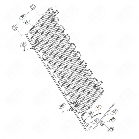 CONDENSATORE (CODICE 55) FRIGORIFERO, CONGELATORE - 4366600100