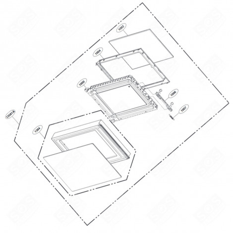 PORTA COMPLETA CON CODICE 13581A FORNI A MICROONDE - ADC75446507