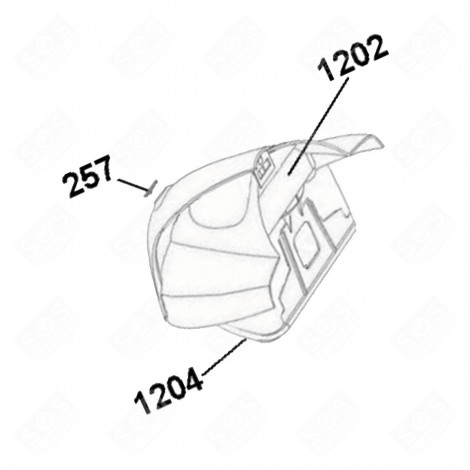 SERBATOIO PER LA POLVERE (CODICE DI RIFERIMENTO 1202) ASPIRAPOLVERE - 48018846