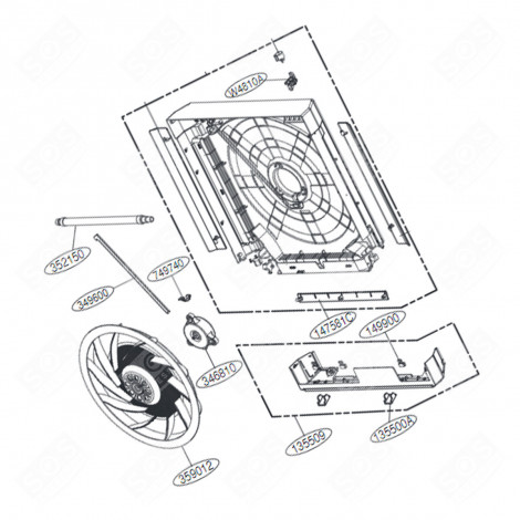 MOTORE DEL VENTILATORE (CODICE N°346810) CLIMATIZZATORI, CONDIZIONATORI - EAU62004004