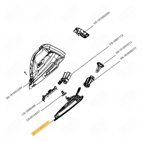 SUOLA COMPLETA (CODICE SS-1810002211) FERRO DA STIRO, FERRO A VAPORE - SS-1810002211, SS1810002211