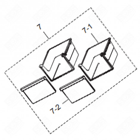 FACCIATA DEL CASSETTO DELLA VERDURA ORIGINALE (CODICE N. 7-2) FRIGORIFERO, CONGELATORE - DA63-08304A