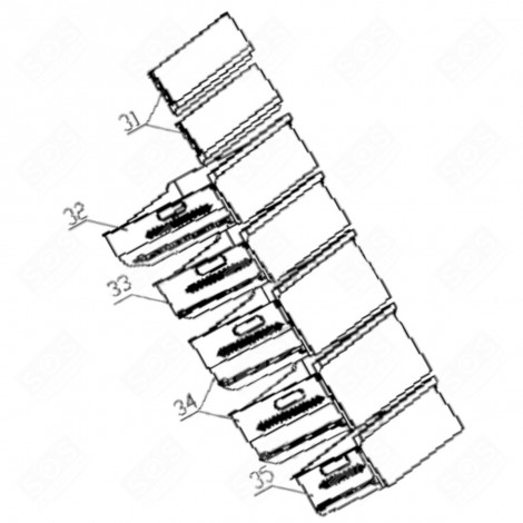 CASSETTO (CODICE 32) FRIGORIFERO, CONGELATORE - FR004723