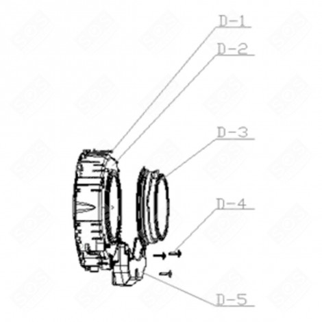 GUARNIZIONE OBLÒ D-3 LAVATRICE - LA002334