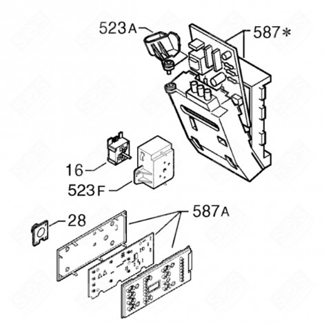 SCHEDA ELETTRONICA (CODICE N°587) LAVATRICE - 1321226936