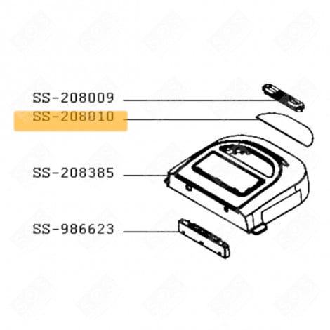 VETRO DEL COPERCHIO (CODICE SS-208010) MACCHINE DEL PANE - SS-208010, SS208010