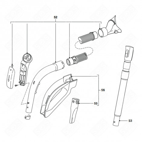 SET TUBO E MANIGLIA (CODICE N°52) ASPIRAPOLVERE - 432200534791