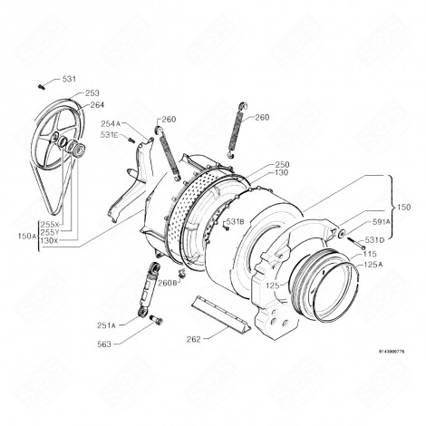 INSIEME DI MONTAGGIO PARETE (CODICE N°150A) LAVATRICE - 1321460204