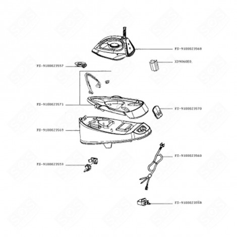 FERRO DA STIRO A VAPORE COMPLETO (CODICE FS-9100023568) FERRO DA STIRO, FERRO A VAPORE - FS-9100024441, FS-9100023568