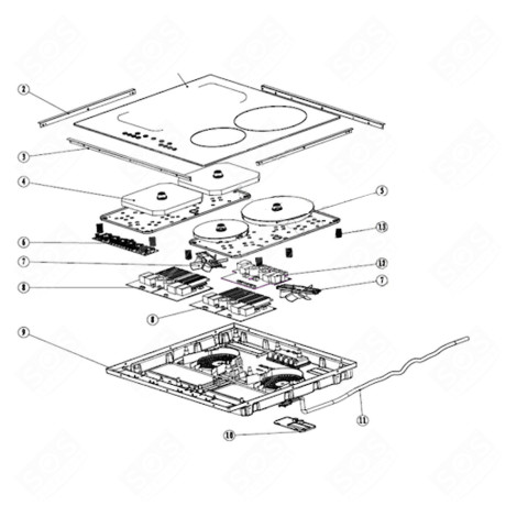 SCHEDA FILTRO EMC RIFERIMENTO 12 PIANO COTTURA - CU000027