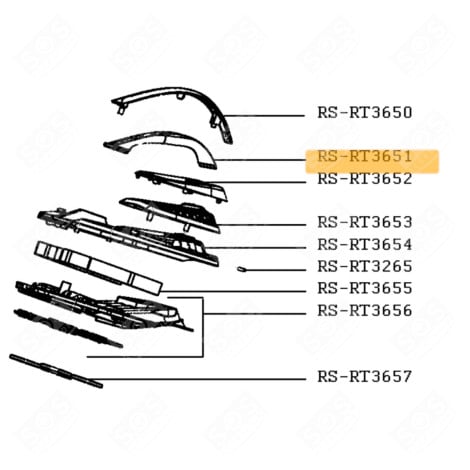 MANIGLIA NERA ASPIRAPOLVERE - SS-1600007266, RS-RT3651