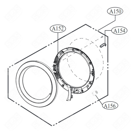 SPORTELLO COMPLETO LAVATRICE - ADC74154928