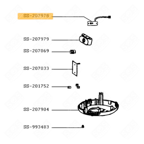 SCHEDA ELETTRONICA DI CONTROLLO (RIFERIMENTO N. SS-207978) MACCHINA DA CAFFÃ, CAFFETTIERA - SS-207978, SS207978