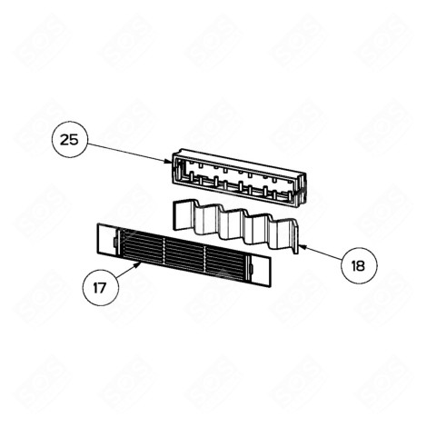 FILTRO CARBONE ATTIVO 545X75X10MM (RIFERIMENTO 18) CAPPA ASPIRANTE - C00780977