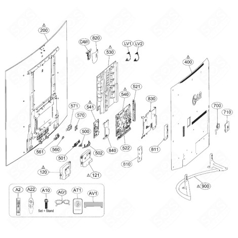 SUPPORTO A MURO TELEVISIONI, TELEVISORI, TV - MGJ64270401