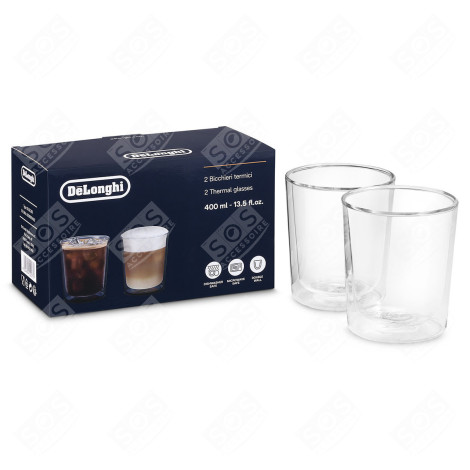 SET DI BICCHIERI TERMICI IN VETRO DLSC318 MACCHINA DA CAFFÃ, CAFFETTIERA - AS00001402