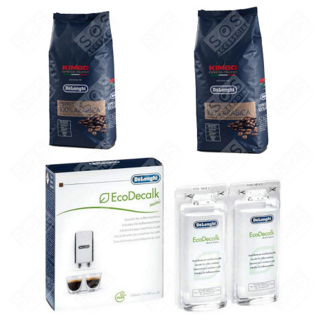 CONFEZIONE DI 2 PACCHETTI DI CHICCHI DI CAFFÈ KIMBO ARABICA 1KG E 1 DECALCIFICANTE MACCHINA DA CAFFÃ, CAFFETTIERA - 5513215211, 5513282391