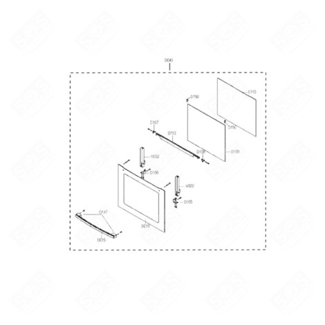 SPORTELLO COMPLETO FORNI, FORNELLI ELETTRICI E A GAS - DG94-00076W