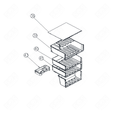 BALCONCINO / MENSOLA FRIGORIFERO, CONGELATORE - FR004512