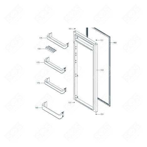 SCOMPARTO PORTA SEGNO 175 FRIGORIFERO, CONGELATORE - AS0075748