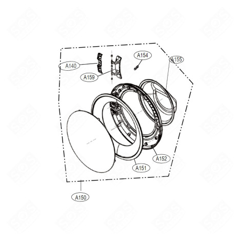 OBLÒ COMPLETO (N. DI RIF. A150) LAVATRICE - ADC76406407