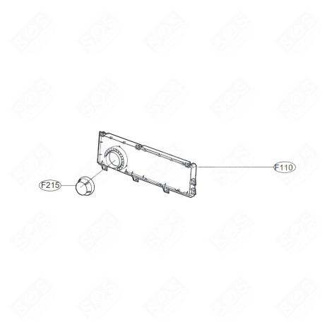 SCHEDA ELETTRONICA, MODULO DI VISUALIZZAZIONE (INDICATORE F110) LAVATRICE - EBR78597355 