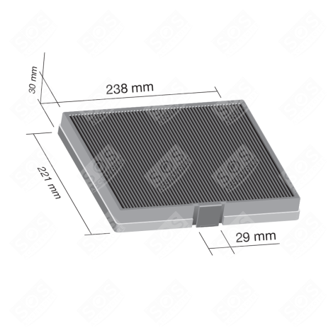 FILTRO A CARBONE CAPPA ASPIRANTE - 49002532, CHF007/1