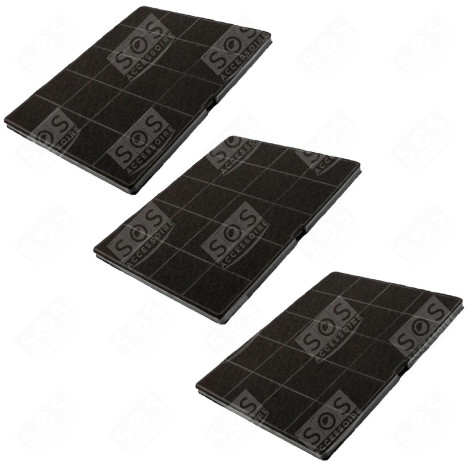 SET DI TRE FILTRI A CARBONE 235X190X10 MM CAPPA ASPIRANTE - 33005521