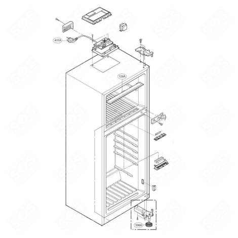 CORDON D'ALIMENTATION ( REPÈRE 411A) FRIGORIFERO, CONGELATORE - EAD63487018