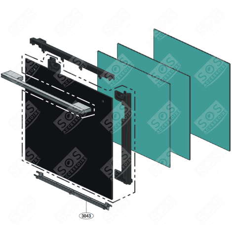 FIXATION (REPÈRE 3043) FORNI, FORNELLI ELETTRICI E A GAS - MJS65348701