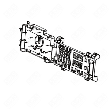 CARTE ÉLECTRONIQUE, MODULE D'AFFICHAGE LAVATRICE - EBR33037010