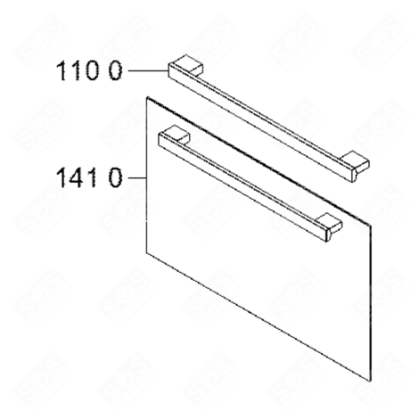 PORTE (REPÈRE 1410) FORNI A MICROONDE - C00635544, 488000635544