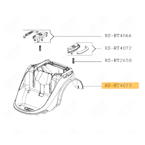 DEMI BOITIER SUPÉRIEUR ASPIRAPOLVERE - RS-RT4073, RSRT4073