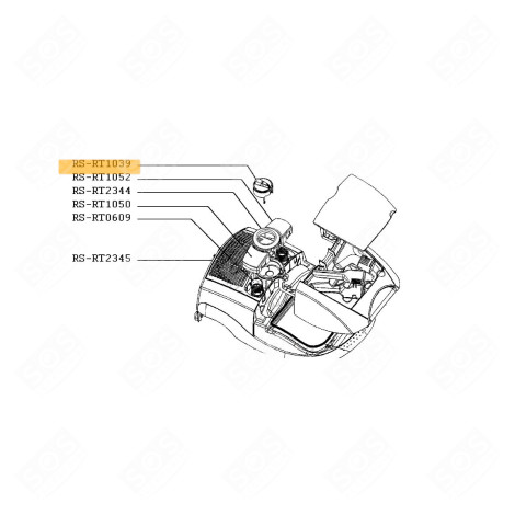 BOUTON VARIATEUR NOIR ASPIRAPOLVERE - RS-RT1039, SS-1600007302