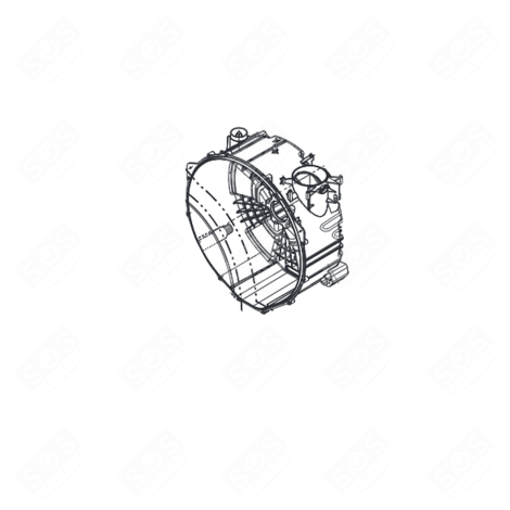 DEMI CUVE ARRIÈRE LAVATRICE - AGM75471405, AJQ74554903